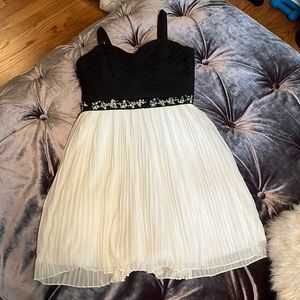 black and white dress